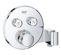 Термостат для душа GROHE Grohtherm SmartControl внешняя часть на 2 выхода с держателем хром 29120000