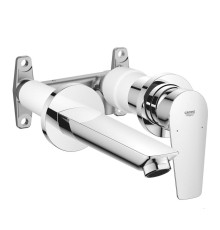 Смеситель для раковины Grohe BauEdge на 2 отверстия настенный хром 20474001