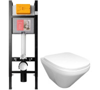 Унитаз с инсталляцией 40 см Jacob Delafon Modern Life сиденье тонкое микролифт E21774RU-00