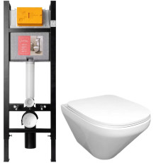 Унитаз с инсталляцией 40 см Jacob Delafon Modern Life сиденье тонкое микролифт E21774RU-00