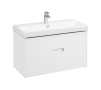 Комплект мебели для ванной Aquaton Оливия 90 Белый матовый с раковиной Адриана 90 1A2544K0OL010