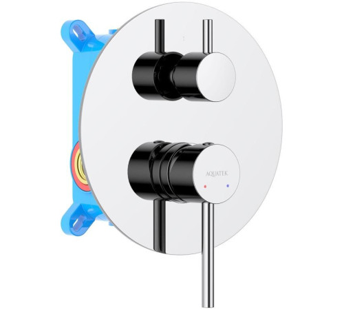 Смеситель для ванны встраиваемый Aquanet Европа 2 режима внешняя и скрытая часть хром AQ1346CR