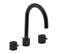 Смеситель для раковины Cisal Less New на 3 отверстия черный матовый LN00106040