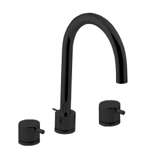 Смеситель для раковины Cisal Less New на 3 отверстия черный матовый LN00106040