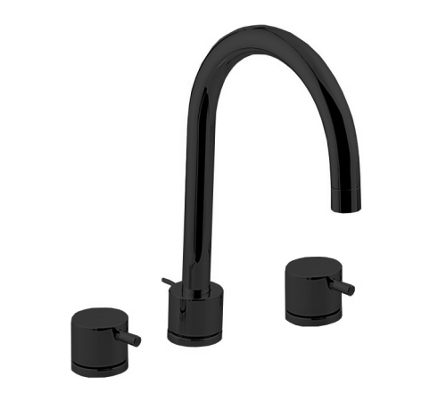 Смеситель для раковины Cisal Less New на 3 отверстия черный матовый LN00106040