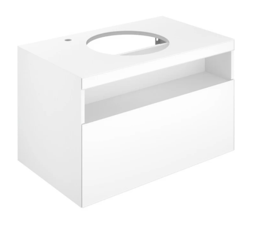 Тумба под умывальник KEUCO Stageline 800x550x490 мм 1 ящик подсветка розетка USB белый 32864300100