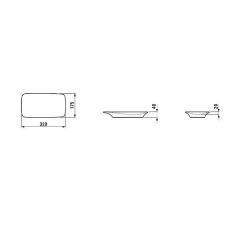 Лоток керамический Laufen Home collection AURELIO 320x175x40 мм напольный белый 8.7777.9.000.000.1