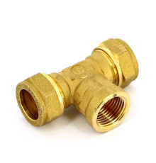 Тройник обжимной Tiemme 18х1/2х18 мм внутренняя резьба 1100071