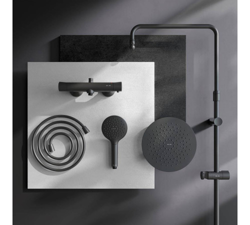 Душевая система AM.PM Like с термостатом черный матовый F0780422