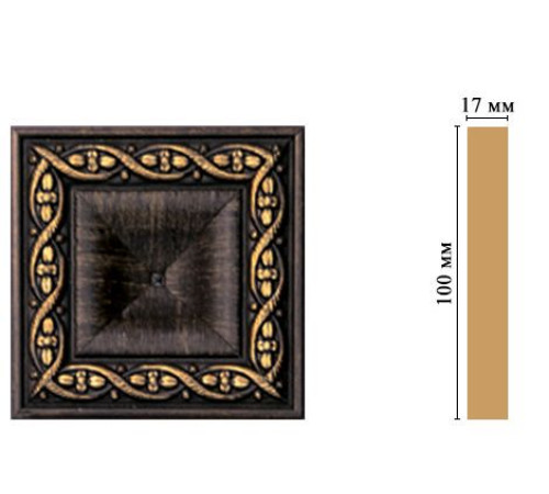 Вставка декоративная DECOMASTER D207-1 100х100х22 мм D207-1
