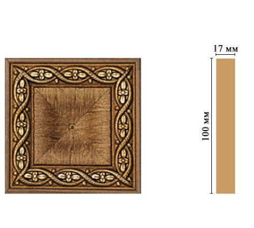 Вставка декоративная DECOMASTER D207 100x100x22 мм D207-3