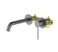 Смеситель для раковины встроенный Timo Saona черное золото 2372/18SM