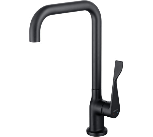 Смеситель для кухни Aquanet Вега квадратный излив матовый черный AQ1083MB