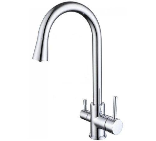 Смеситель для кухни Aquanet Вега с подключением к фильтру полукруглый излив хром AQ1085CR