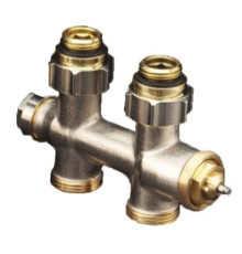 Узел нижнего подключения Oventrop Multiblock T проходной 3/4 x 1/2 НР латунь 1184083