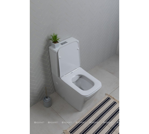Чаша напольного унитаза Aquanet Tavr 2.0 C1 Rimless с сиденьем Soft Close Slimseat Tavr 2.0 C1