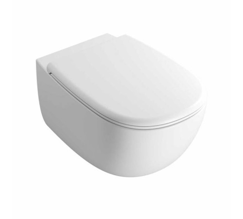 Унитаз подвесной Globo Daily Rimless 53х35 см с сиденьем микролифт белый матовый DNS02BO / DNR20BO