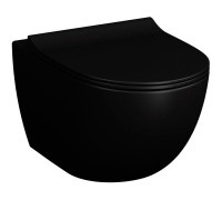 Унитаз подвесной безободковый VitrA Sento матовый черный 7748B083-0101