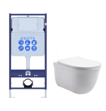 Комплект инсталляция AQUATEK Standard INS-0000012 и унитаз КЛАССИК AQ1111-00 без клавиши КЛАССИК