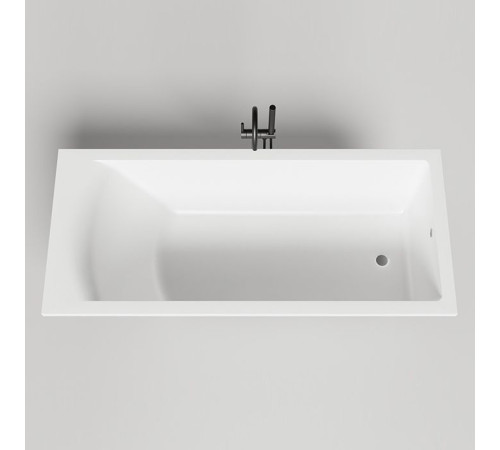 Ванна встраиваемая Salini Cascata KIT 170.6х75.1х60 см с сифоном и ножками S-Sense белый глянцевый 104813G
