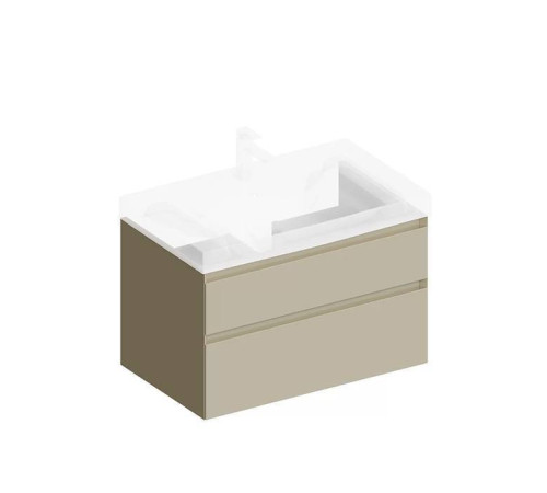 Тумба подвесная Kerama Marazzi Cubo 80 см с ящиками лимо матовая CUB.80.2\LIM