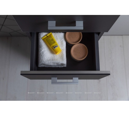 Пенал напольный Aquanet Верона 35 черный матовый 00272431