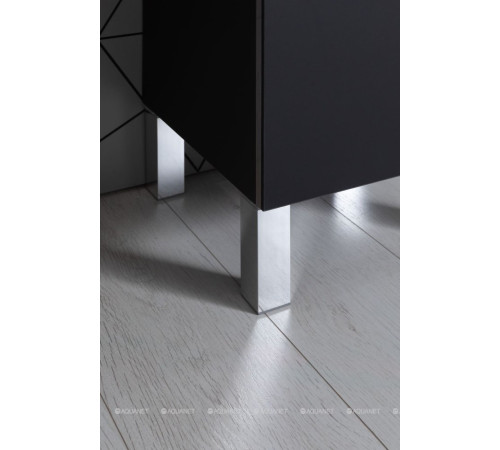 Пенал напольный Aquanet Верона 35 черный матовый 00272431