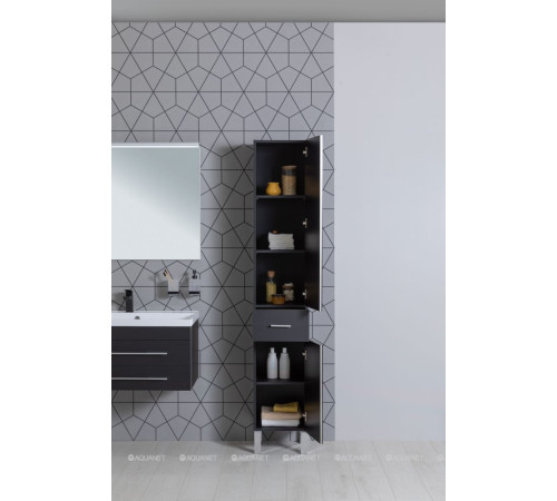 Пенал напольный Aquanet Верона 35 черный матовый 00272431