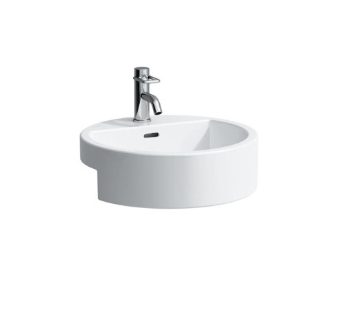 Раковина Laufen Living City 46х46х14 см 1 отверстие с дефектом (черная точка) 8.1343.1.000.104.1