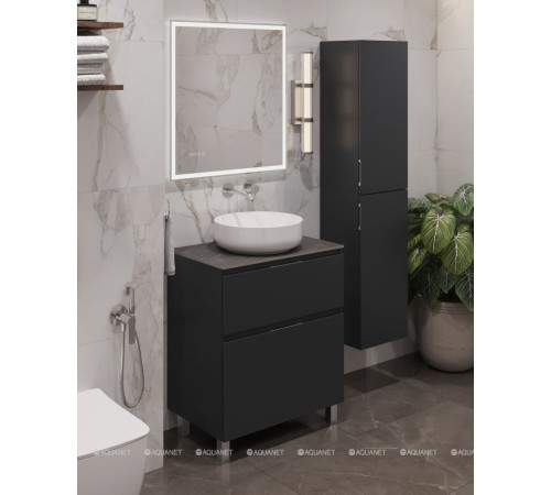 Шкаф-пенал Aquanet Алвита new 35 антрацит 00277559