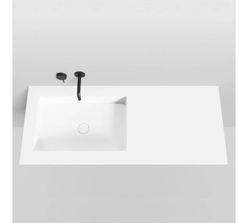 Раковина врезная снизу Salini Marea 60х40х12.8 см с переливом S-Stone белый матовый 1802214M