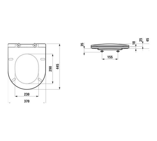 Сиденье для унитаза Laufen Pro Slim быстросъемное микролифт белое 8.9896.6.000.000.1