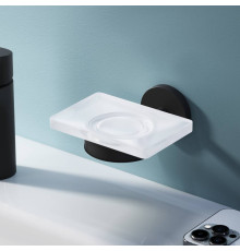 Мыльница стеклянная с настенным держателем AM.PM X-Joy черный A85A34222