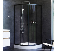 Душевое ограждение AM.PM X-Joy 90х90 см без поддона черный матовый W88G-205-090BT64