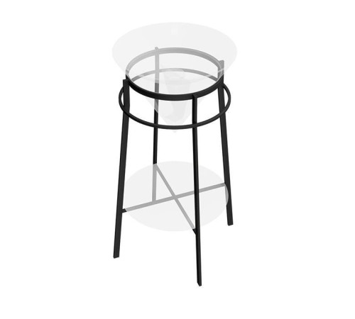 Металлическая структура напольная Kerama Marazzi Cono 44х77 см черный матовый CO.44\BLK.M