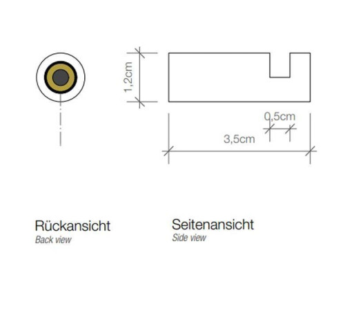 Крючок подвесной Decor Walther Mikado HAK1 золото 0520120