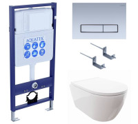 Комплект инсталляции 4 в 1 Aquatek Поларис (рама Standard, унитаз AQ0700-00, сиденье soft-close, панель KDI-0000027) ПОЛАРИС-027