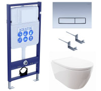 Комплект инсталляции 4 в 1 Aquatek Поларис (рама Standard, унитаз AQ0700-00, сиденье soft-close, панель KDI-0000024) ПОЛАРИС-024