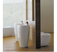 Раковина напольная Laufen Il Bagno Alessi One 53х53х90 см 1 отверстие LLC белый 8.1197.2.400.104.1