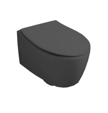 Унитаз подвесной Simas Lft Spazio 52х35 см безободковый Antracite matt LFT18