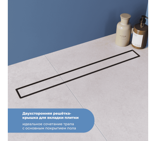 Душевой лоток RGW Drain Leo-31 400 мм черный 60213140-04