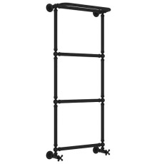 Полотенцесушитель водяной Сунержа Ренессанс 500x1260 мм матовый черный с комплектом вентилей 31-0281-1250