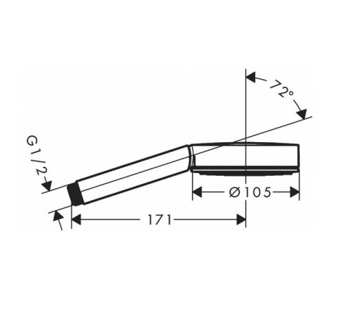 Ручной душ Hansgrohe Pulsify 105 1jet белый матовый 24120700