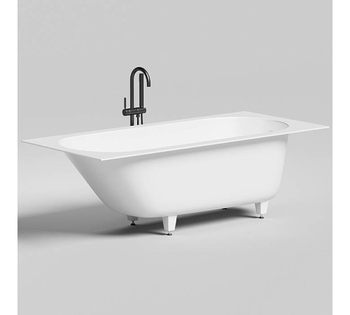 Ванна встраиваемая Salini Ornella 180х80х60 см овальная чаша S-Sense белый глянцевый комплект 102412G