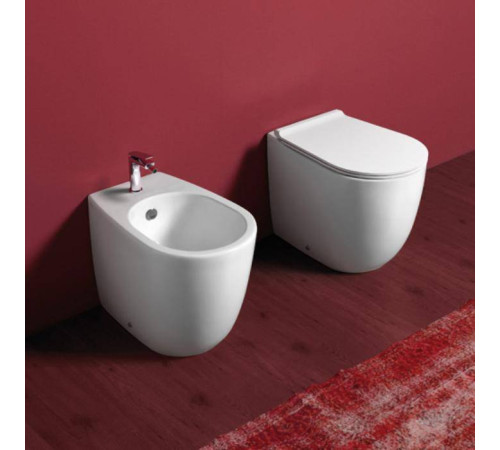 Биде напольное Simas Vignoni 56х36.5 см 1 отверстие белое VI04 bi