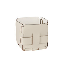 Корзинка ADJ Mini Bottega 12х12х13 см панна котта/белый 1013.16/10