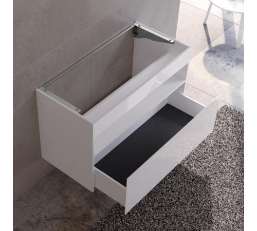 Тумба под раковину KEUCO STAGELINE 1000x490x625 мм 1 ящик с сифоном белый 32872 300000