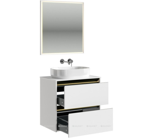 Тумба Allen Brau Activity 70 см белый матовый черный браш 1.34003.WM