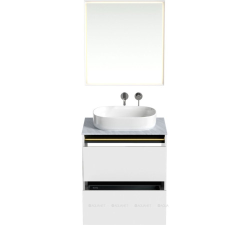 Тумба Allen Brau Activity 70 см белый матовый черный браш 1.34003.WM