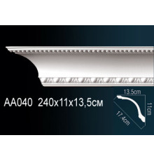 Карниз потолочный Perfect AA040 полиуретановый с рисунком AA040